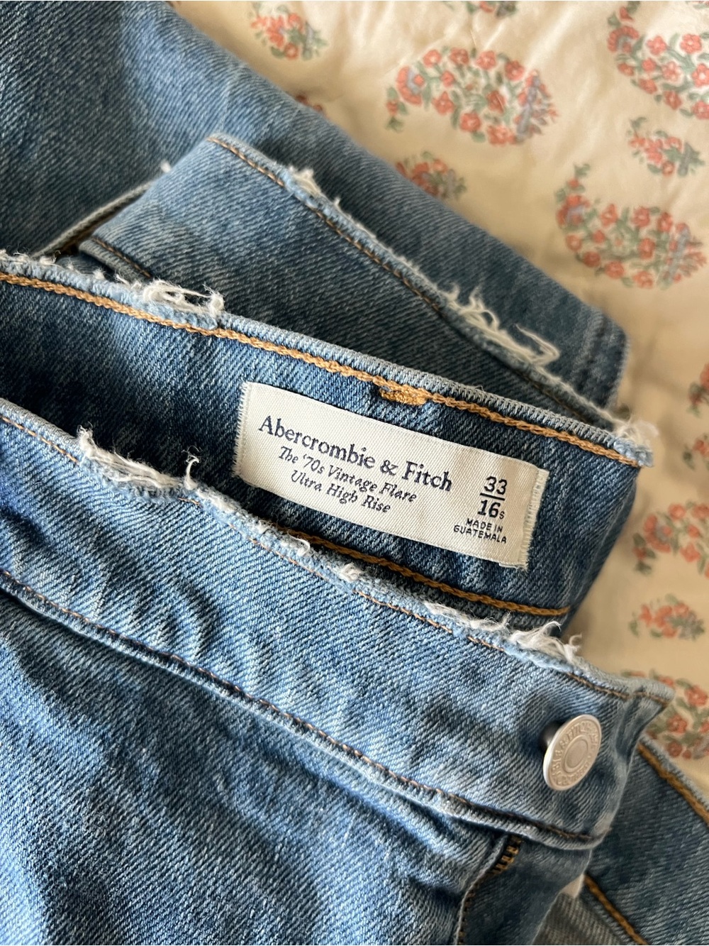 Abercrombie & Fitch Light Blue High-Rise Flare Jeans